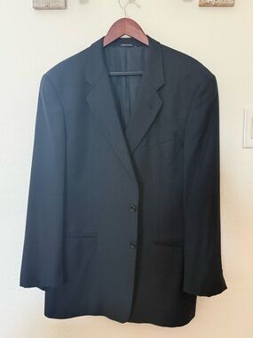Giorgio Armani Black/Midnight Blue Men's Sport Coat Blazer